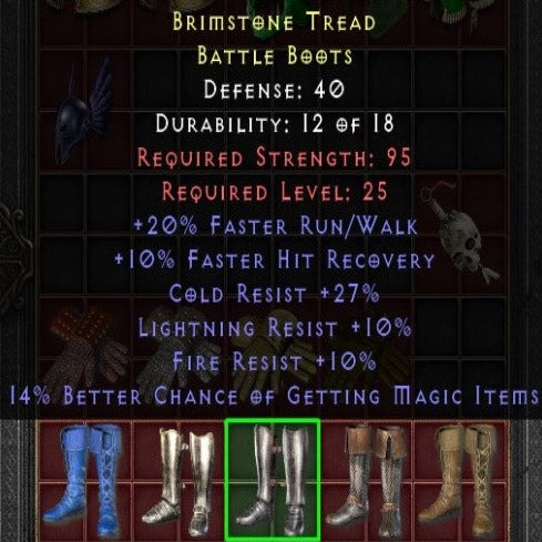 Brimstone Tread 20 FRW 10 FHR 27 CR 10 LR 10 FR 14 MF LVL 25
