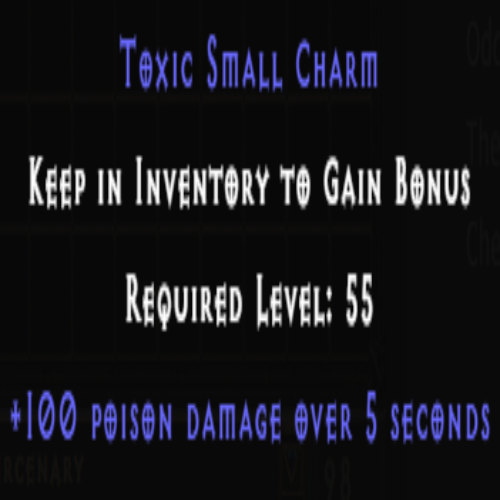Toxic Small Charm +100 Poison Damage