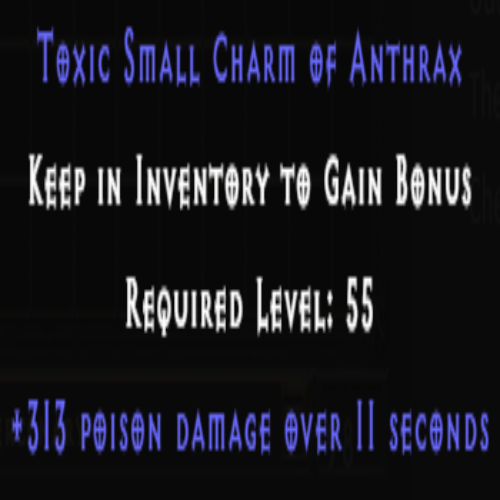 Toxic Small Charm of Anthrax +313 Poison Damage