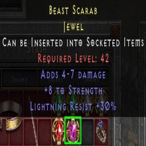 Beast Scarab 8 STR 30 LR 4-7 DMG LVL 42