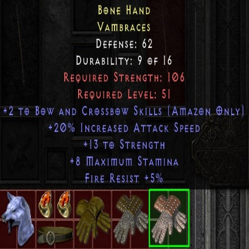 Bone Hand 2 B&C SKILLS 20 IAS 13 STR 5 FR