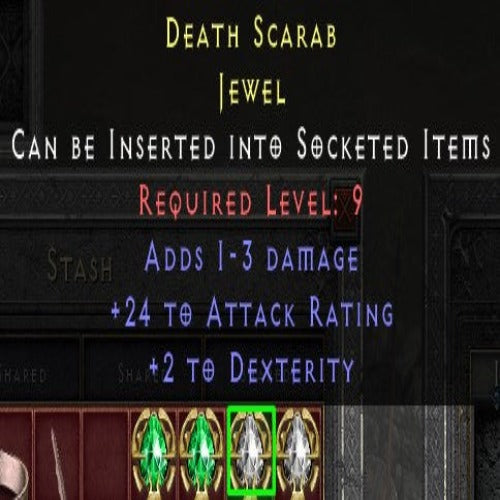 Death Scarab 2 DEX 24 AR 1-3 DMG LVL 9