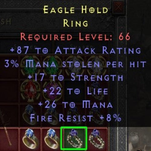 Eagle Hold 87 AR 3 MS 17 STR 22 LIFE 26 MANA 8 FR