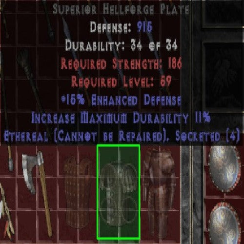 Hellforge Plate 4os - 915 Defense - Ethereal