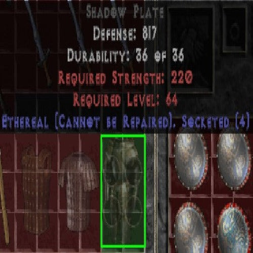 Shadow Plate 4os - 817 Defense - Ethereal