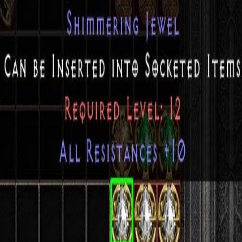 Shimmering Jewel 10 ALL RESISTANCES LVL 12