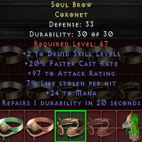 Soul Brow 2 DS 20 FCR 97 AR 7 LS 24 MANA