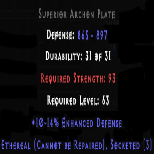 Archon Plate Ethereal 10-14% ED 3 Sockets