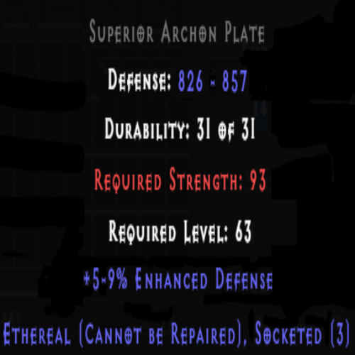 Archon Plate Ethereal 5-9% ED 3 Sockets