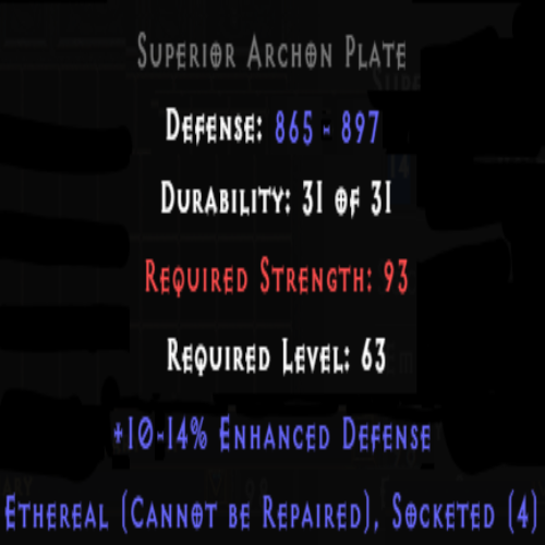 Archon Plate Ethereal 10-14% ED 4 Sockets
