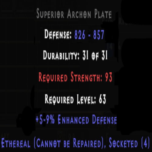 Archon Plate Ethereal 5-9% ED 4 Sockets