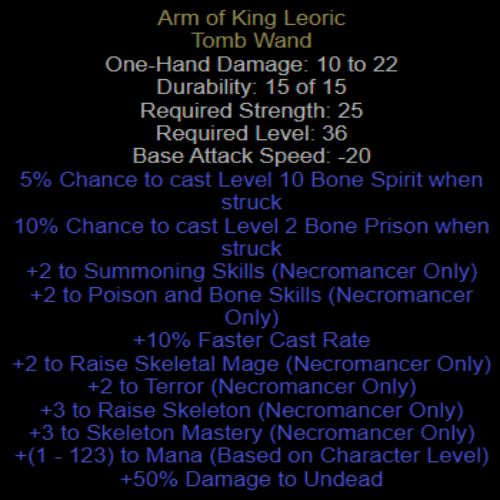 Arm of King Leoric