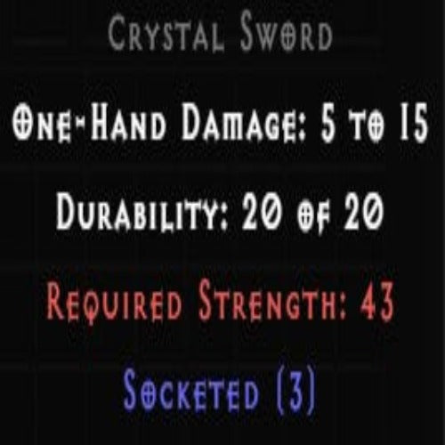 Crystal Sword 3 Sockets