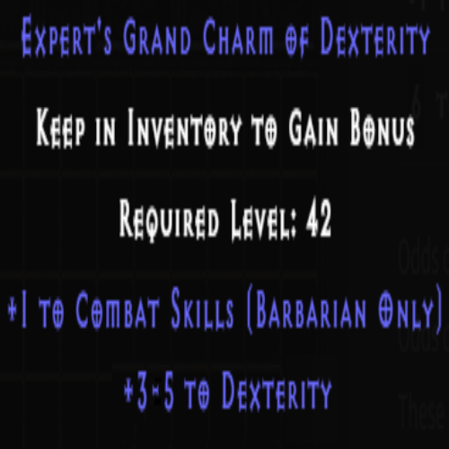 Barbarian Combat Skiller +3-5 Dexterity