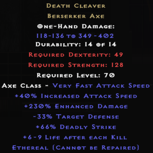 Death Cleaver Ethereal