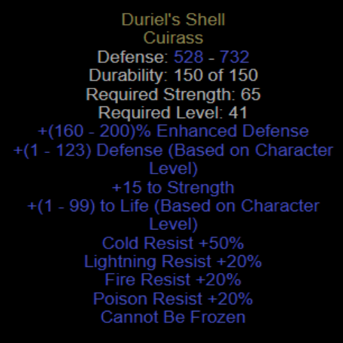 Buy D2R Duriel's Shell | Diablo 2 Resurrected (D2R) Item Shop - D2RGEAR