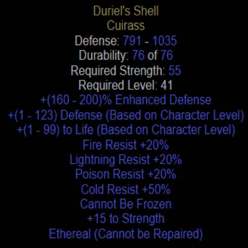 Duriel's Shell Ethereal