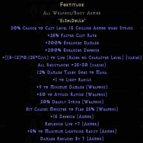 Buy D2R Fortitude Rune Pack | Diablo 2 Resurrected (D2R) Item Shop ...