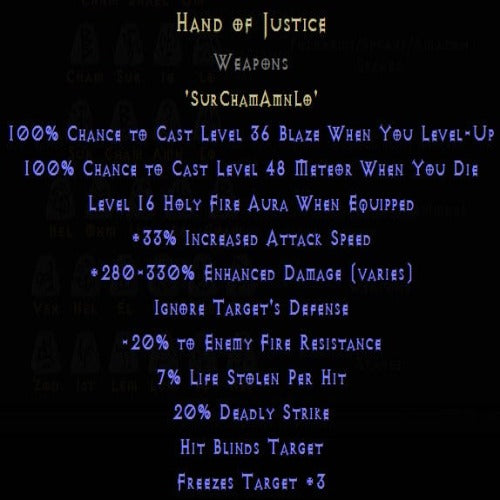 Hand of Justice Rune Pack