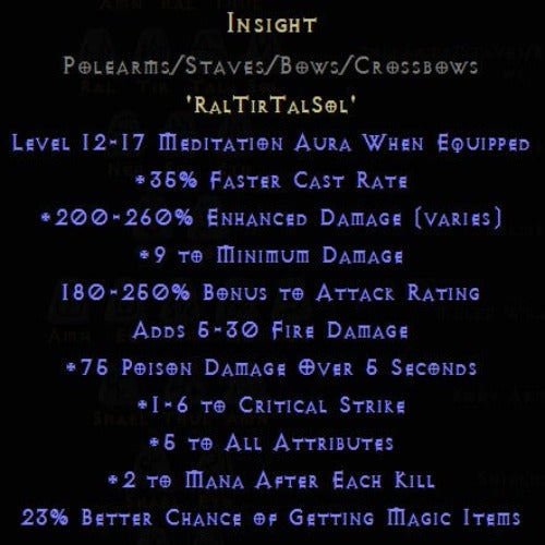 Buy D2R Insight Rune Pack | Diablo 2 Resurrected (D2R) Item Shop - D2RGEAR