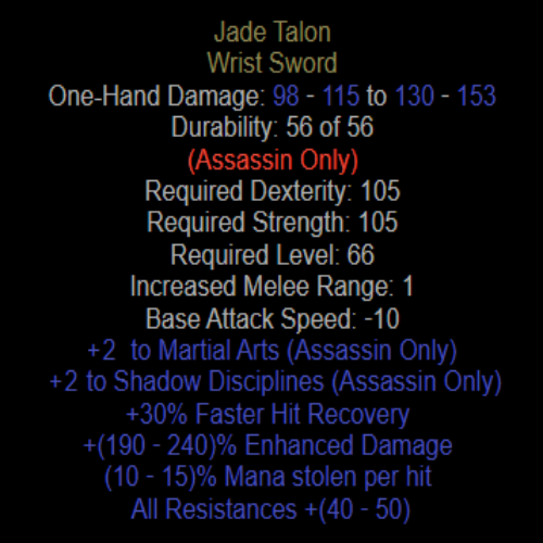 Jade Talon +2 MA +2 SD