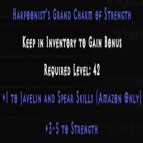 Amazon Javelin & Spear Skiller +3-5 Strength