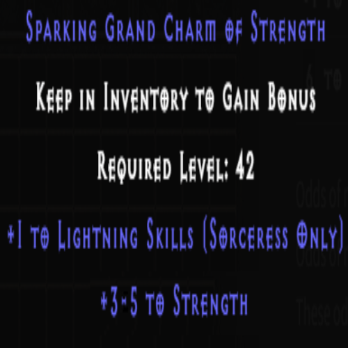 Sorceress Light Skiller +3-5 Strength