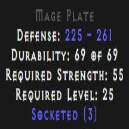 Mage Plate 3 Sockets