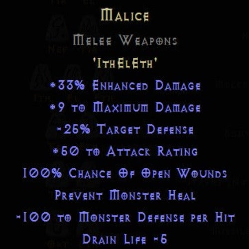 Buy D2R Malice Rune Pack | Diablo 2 Resurrected (D2R) Item Shop - D2RGEAR