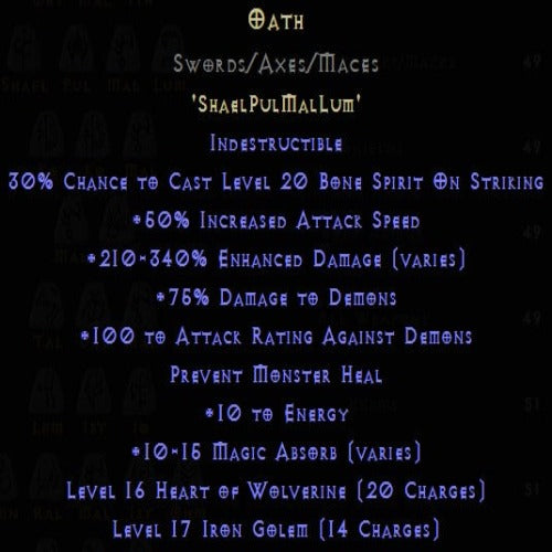 Buy D2R Oath Rune Pack | Diablo 2 Resurrected (D2R) Item Shop - D2RGEAR