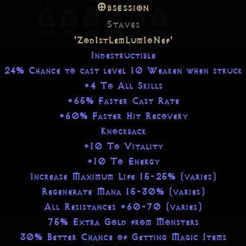 D2r Rib Obsession Buy D2R Obsession Rune Pack | Diablo 2 Resurrected (D2R) Item Shop ...