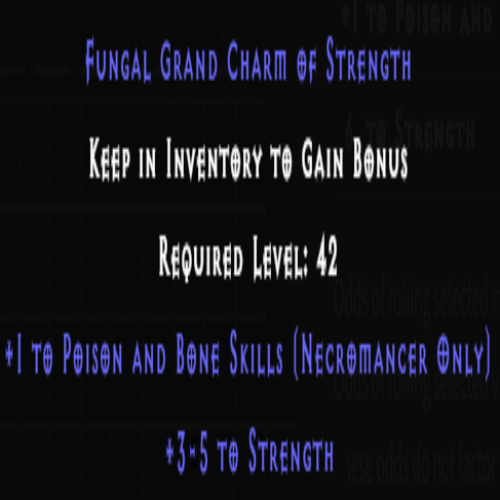 Necromancer Poison & Bone Skiller +3-5 Strength