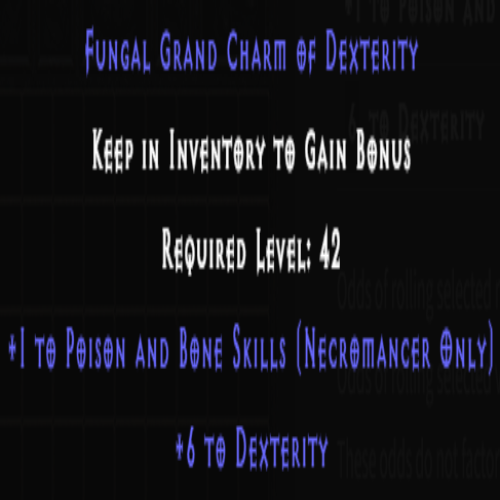 Necromancer Poison & Bone Skiller +6 Dexterity