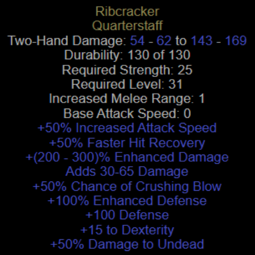Pd2 Ribcracker Buy D2R Ribcracker | Diablo 2 Resurrected (D2R) Item Shop - D2RGEAR