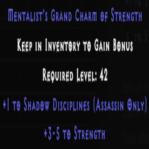 Assassin Shadow Disciplines Skiller +3-5 Strength