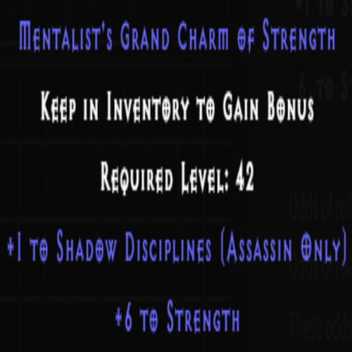 Assassin Shadow Disciplines Skiller +6 Strength