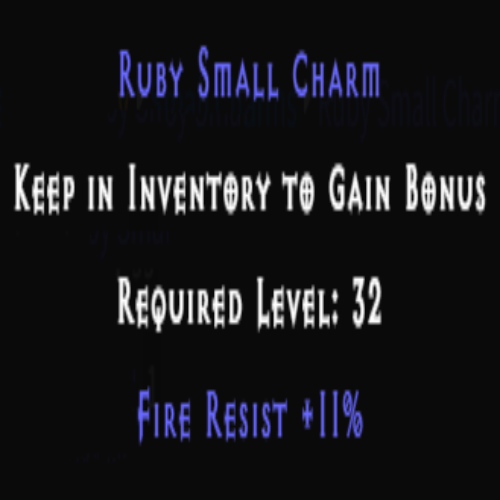 Ruby Small Charm Fire Resist +11%