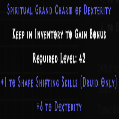 Druid Shape shifting Skiller +6 Dexterity