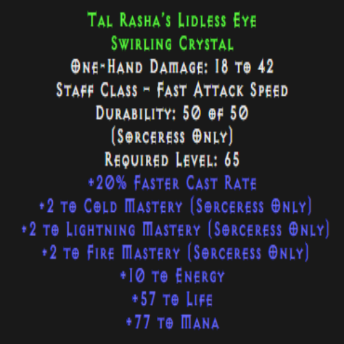 Tal Rasha’s Lidless Eye 2/2/2 (Weapon)