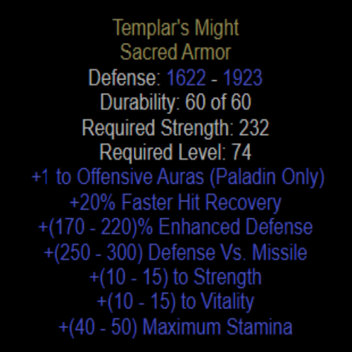 Templar's Might +1 Offensive Auras