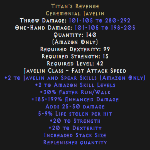 Titan’s Revenge 185-199% ED