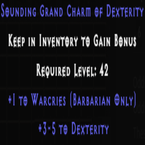 Barbarian Warcries Skiller +3-5 Dexterity