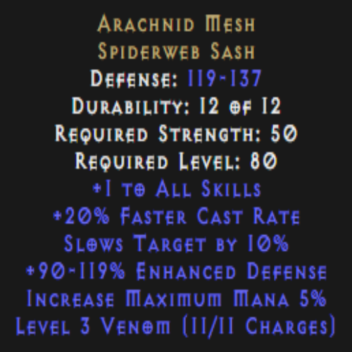 Buy D2R Arachnid Mesh | Diablo 2 Resurrected (D2R) Item Shop - D2RGEAR