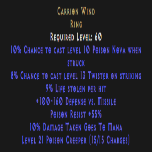 Carrion Wind 9% Life Leech Description