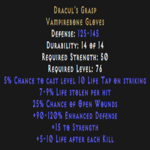 Dracul’s Grasp 15 Strength Description