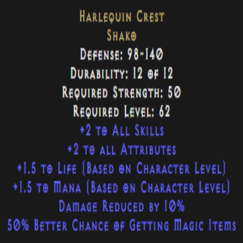 Harlequin Crest Shako Description