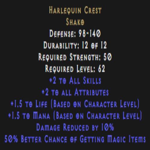 Buy D2R Harlequin Crest Shako Diablo 2 Resurrected (D2R) Item Shop