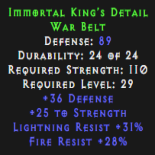 Immortal King’s Detail (Belt) Description