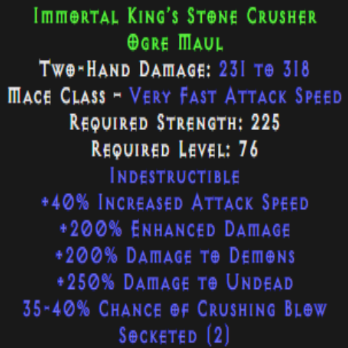 Immortal King’s Stone Crusher (Weapon) Description
