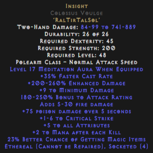 Insight Colossus Voulge Ethereal 17 Aura Description